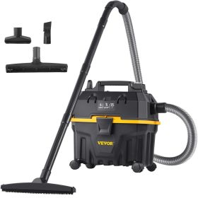 VEVOR Wet Dry Vac, 4 Gallon, 5 Peak HP, 3 in 1 Shop Vacuum with Blowing Function Portable Attachments to Clean Floor, Upholstery, Gap, Car, ETL L