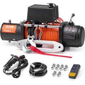 VEVOR Electric Winch Truck 13,500 lb Synthetic Rope Waterproof Remote Control