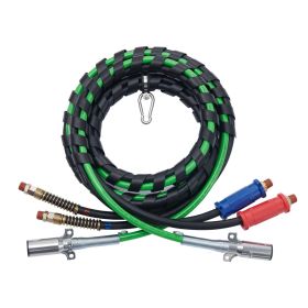 VEVOR 15FT Semi Truck Air Lines Kit with 2PCS Glad Hands, 3-in-1 Air Hoses & 7 Way ABS Electric Power Line, with 2PCS Gladhand Handles