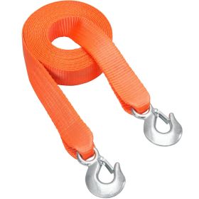 VEVOR ATV Car Tow Strap with Hooks 2"x20' 17000 lbs, Tow Straps with Safety Hooks, Car Heavy Duty Recovery Rope for Trucks Vehicles Towing Access