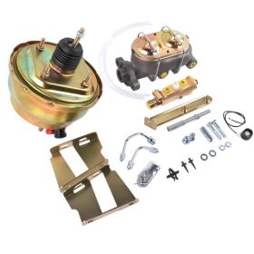 8" Power Brake Booster Disc/Drum Valve Kit for Chevrolet Bel Air Nomad 150 210 Series 1955-1957