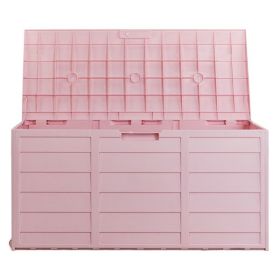 75gal 280L Outdoor Garden Plastic Storage Deck Box Chest Tools Cushions Toys Lockable Seat