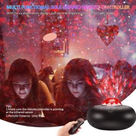 Space Circular Starry Sky Lamp (Color: Black)
