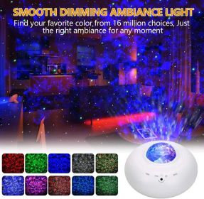 Space Circular Starry Sky Lamp (Color: White)